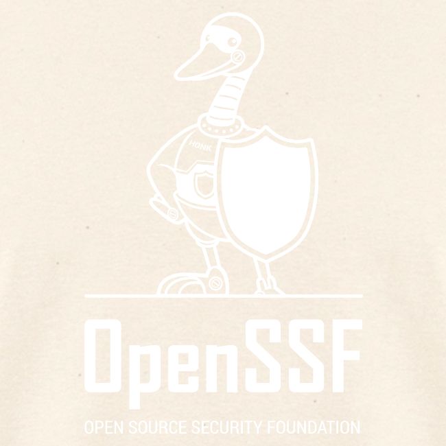 OpenSSF tall white logo