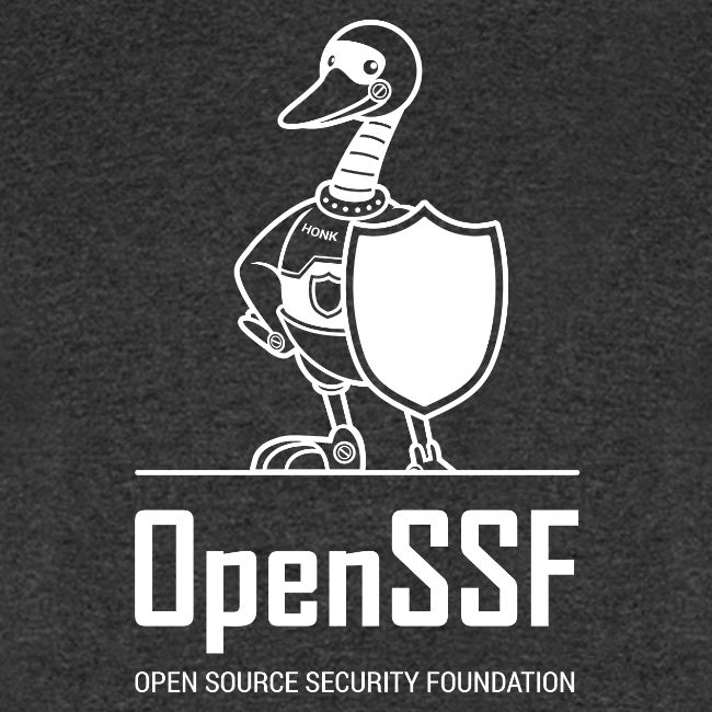 OpenSSF tall white logo