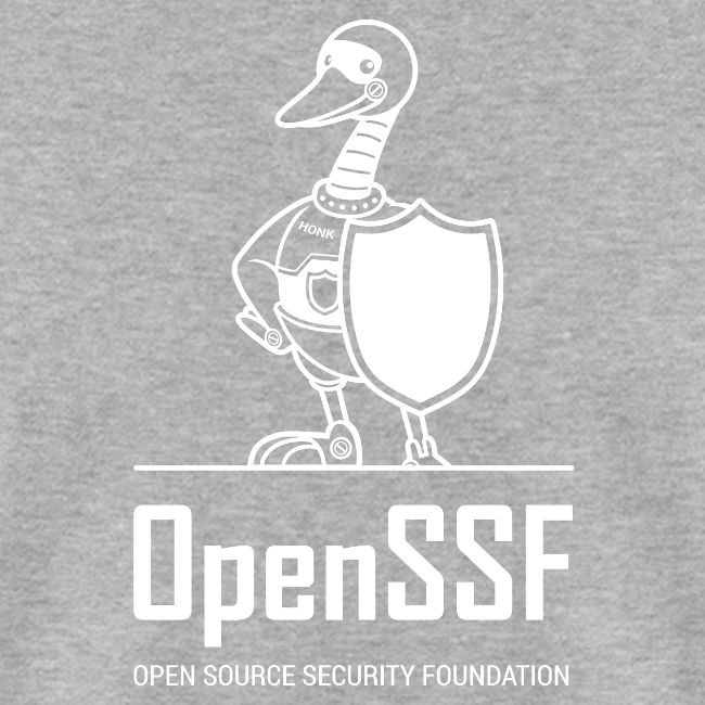 OpenSSF tall white logo