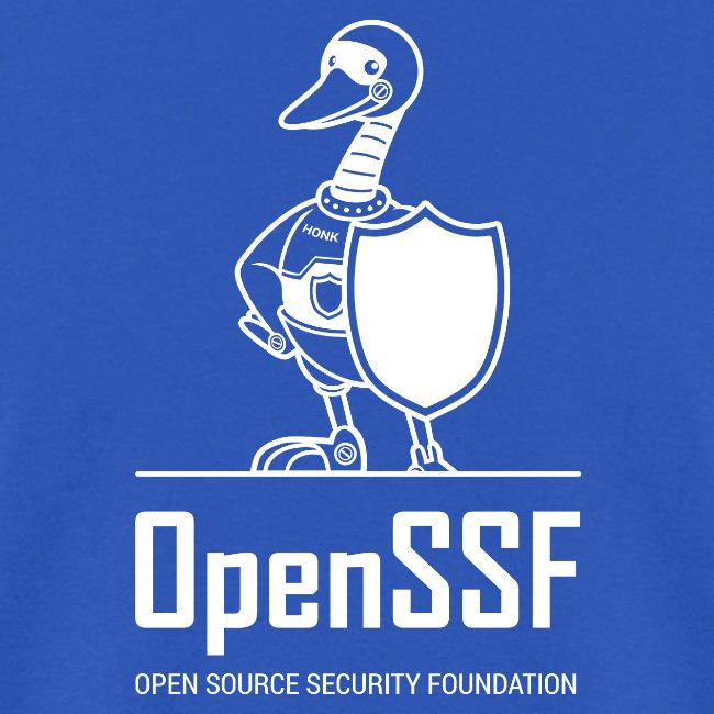 OpenSSF tall white logo