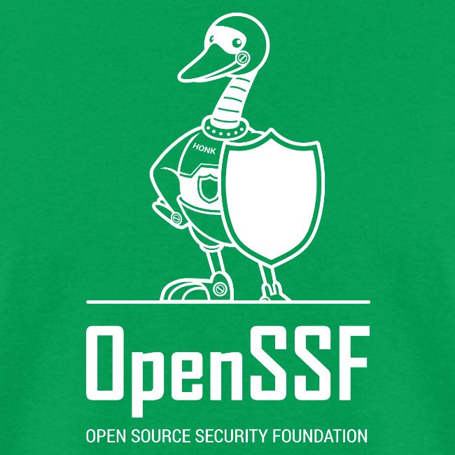 OpenSSF tall white logo