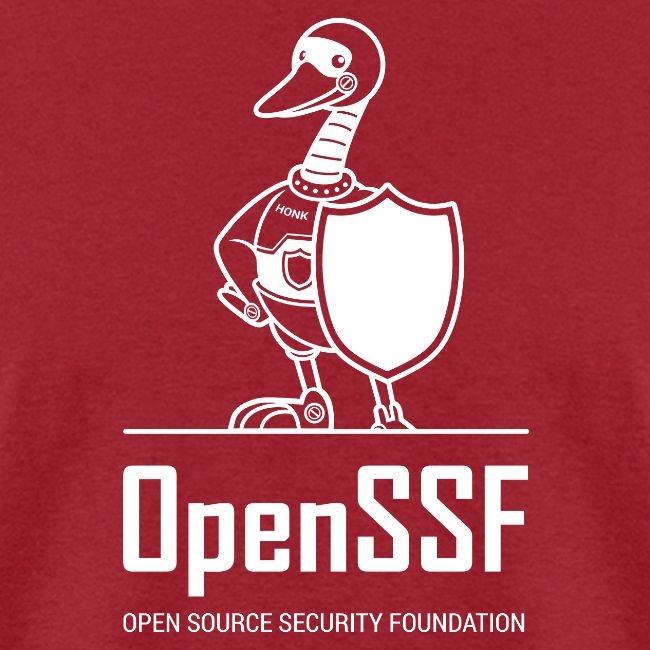 OpenSSF tall white logo
