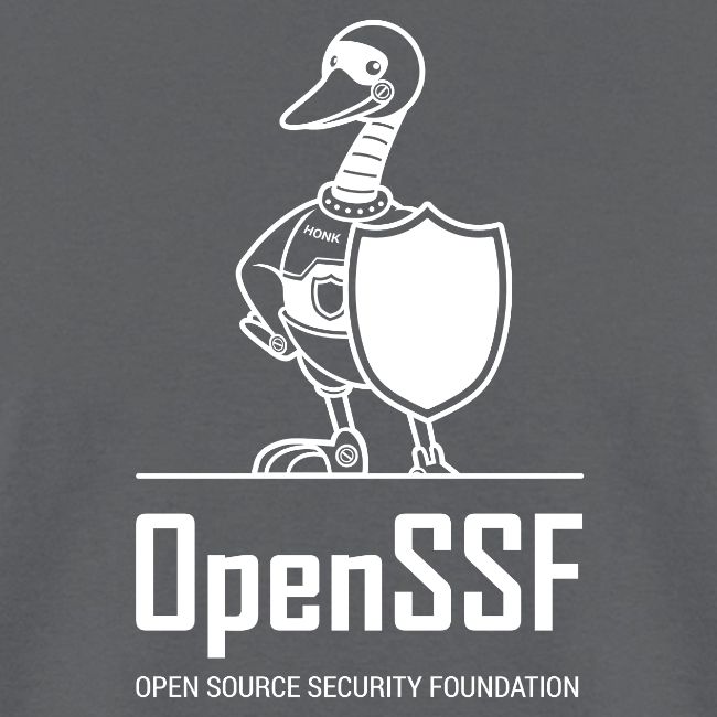 OpenSSF tall white logo