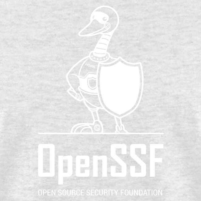 OpenSSF tall white logo