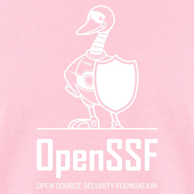 OpenSSF tall white logo