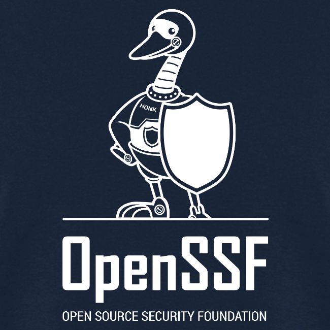 OpenSSF tall white logo