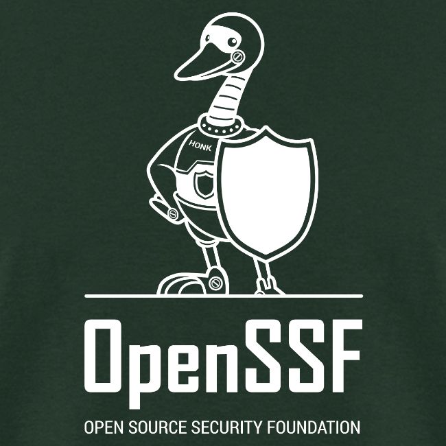 OpenSSF tall white logo