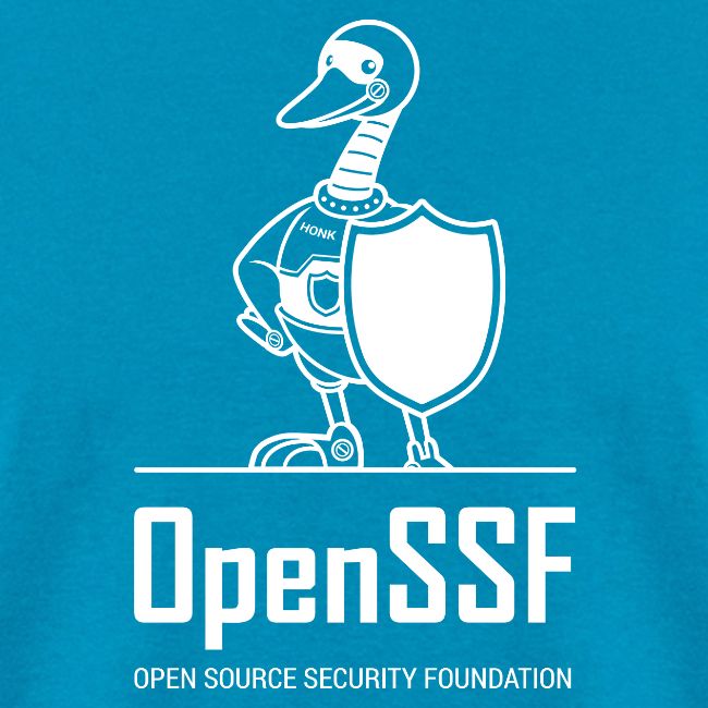OpenSSF tall white logo