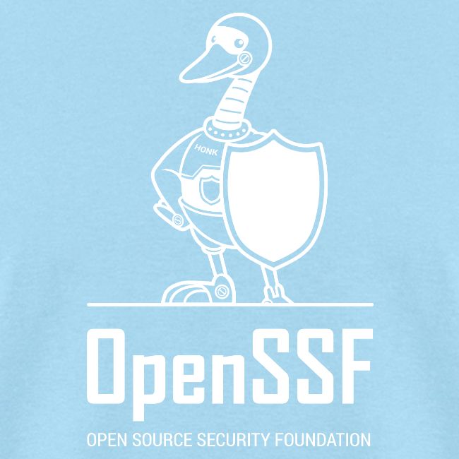 OpenSSF tall white logo