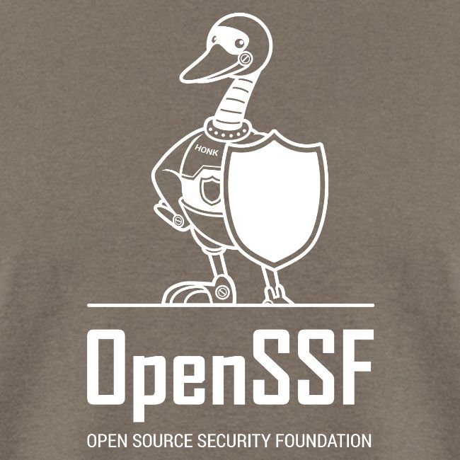 OpenSSF tall white logo