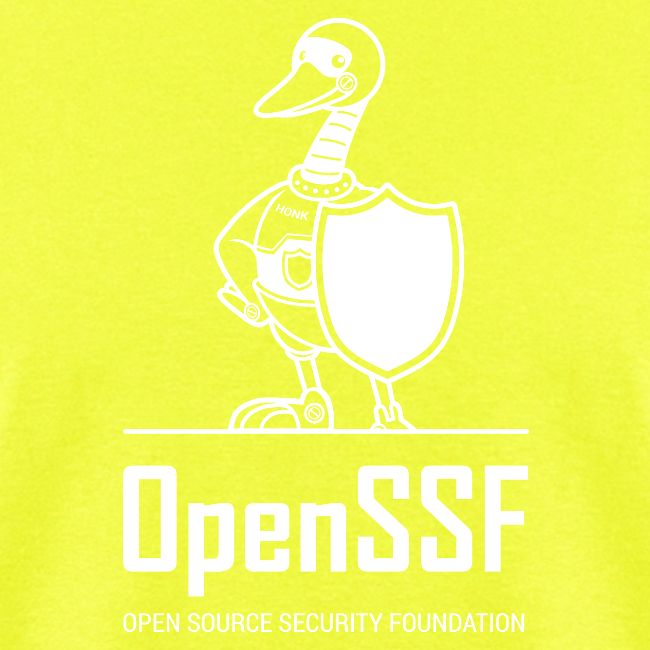 OpenSSF tall white logo