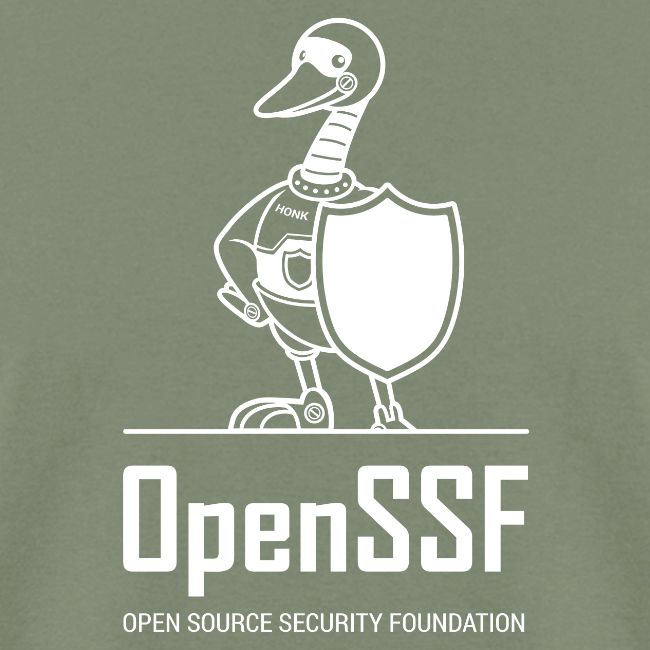 OpenSSF tall white logo