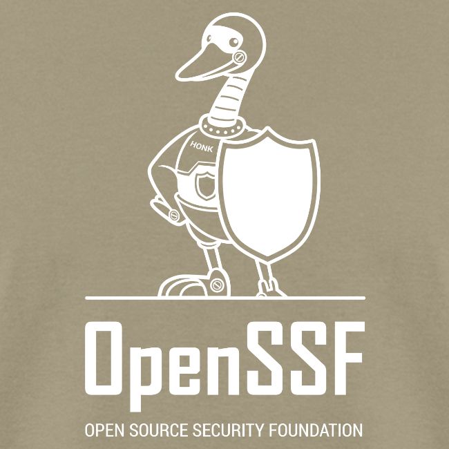 OpenSSF tall white logo