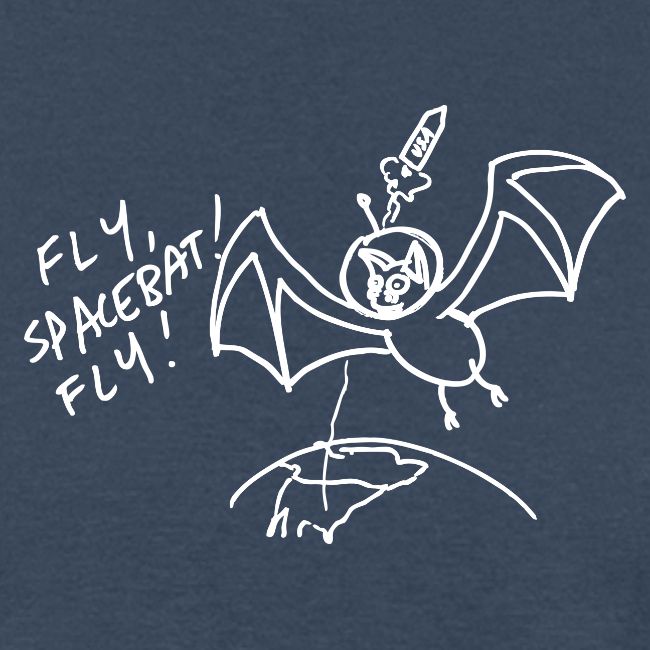 Fly Space Bat Fly Ladie's Tee (Dark)