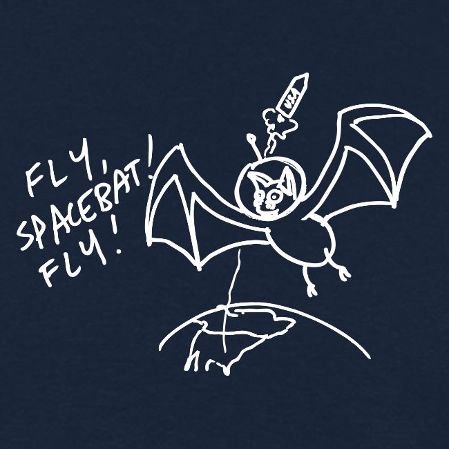 Fly Space Bat Fly Ladie's Tee (Dark)