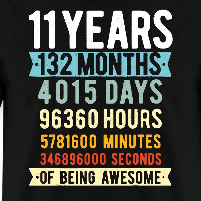 11th Birthday 11 Years Old Vintage