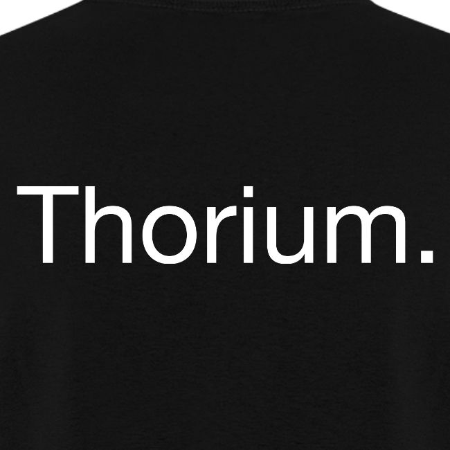 Thorium. Double-sided design. White text.