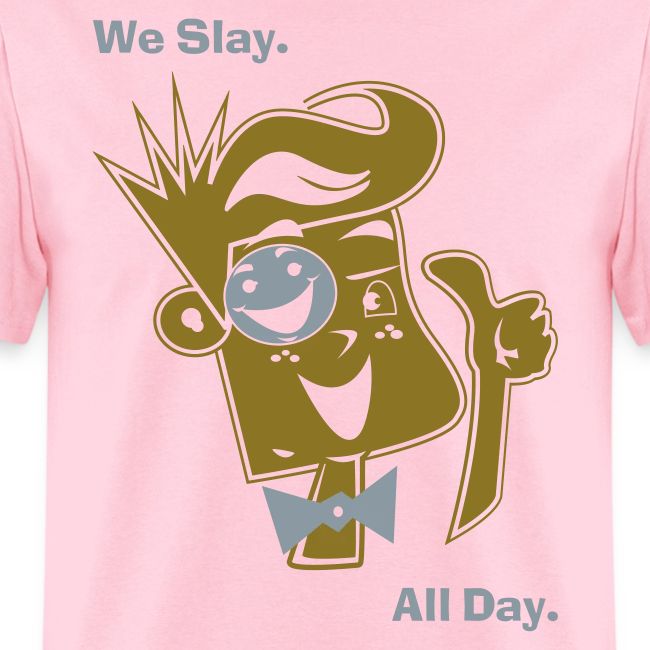 We Slay All Day Shiny Shirt Metallic Silver & Gold