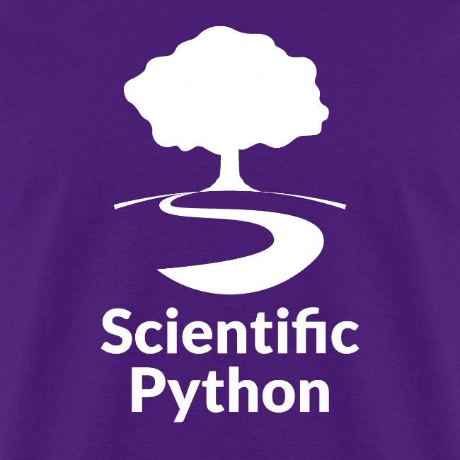scientific python white logo