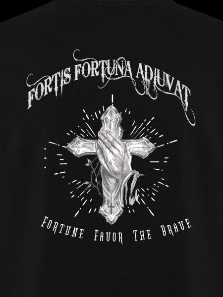 Fortis Fortuna Adiuvat - Cross and Hand Tattoo