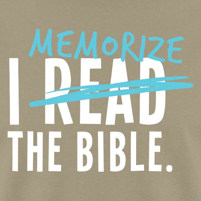 I Memorize the Bible