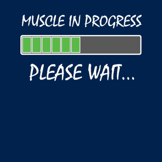 muscle in progress funny quotes motivation sport' Men's T-Shirt |  Spreadshirt