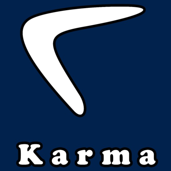 Karma Boomerang Karma is a bitch gift' Men's T-Shirt | Spreadshirt