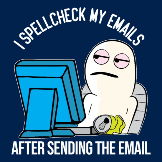 Funny Spell Check Work Office email meme character' Men's T-Shirt |  Spreadshirt
