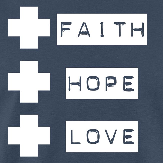 3 crosses , faith hope love