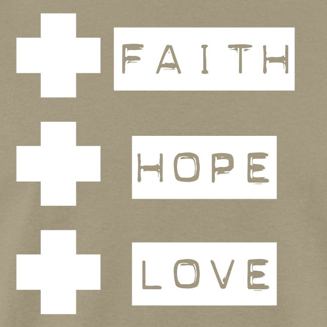 3 crosses , faith hope love
