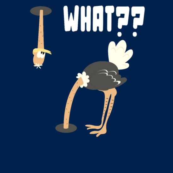 FUNNY ANIMAL UPSIDE DOWN OSTRICH CONFUSED' Men's T-Shirt | Spreadshirt