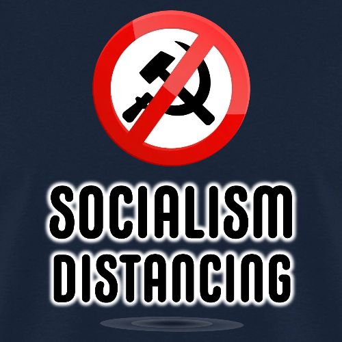 Socialism Distancing - Men's T-Shirt