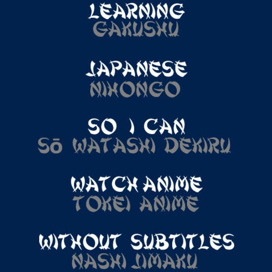Funny Anime Learning Japanese Saying In English A' Men's T-Shirt |  Spreadshirt