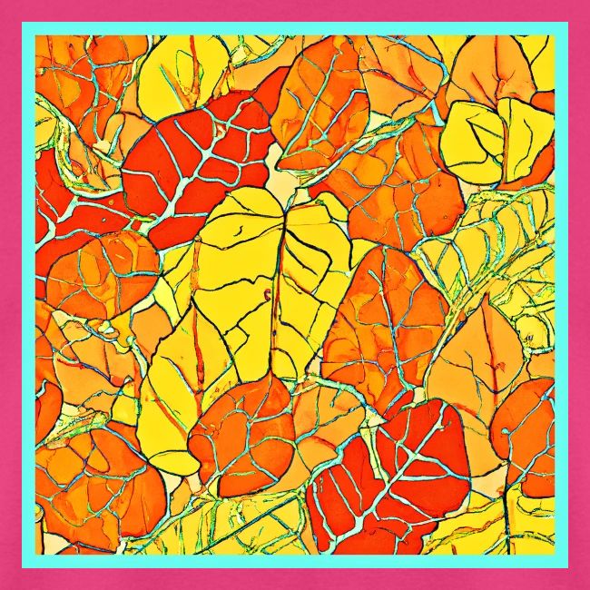 Neon Foliage Burst Vibrant Design