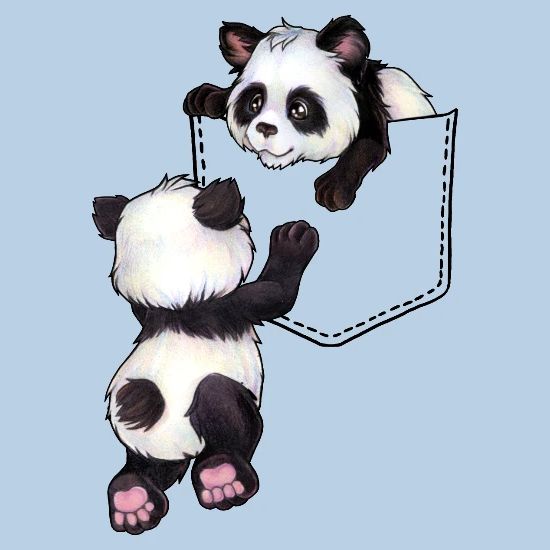panda chibi drawing