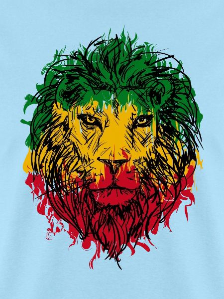 Africa map rasta lion