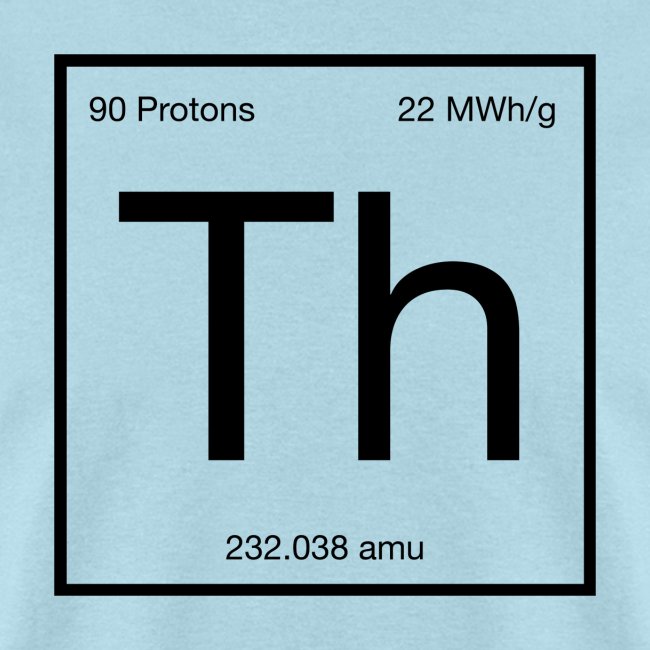 Thorium. Double-sided design. Black text.