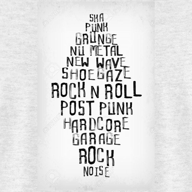 33662643 Rock music styles tag cloud grunge oldsch