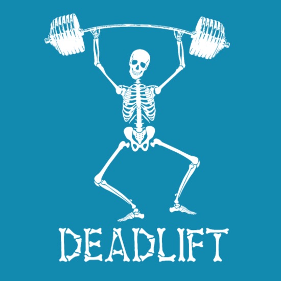 Funny Skeleton Deadlift Halloween Scary Xray Rib C' Men's T-Shirt |  Spreadshirt