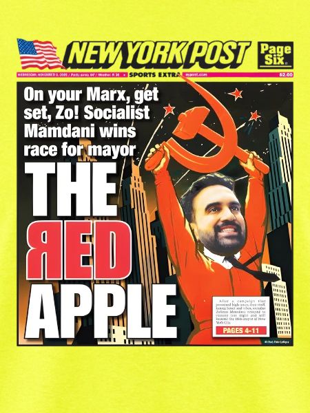 The Red Apple New York Post Zohran Mamdani 