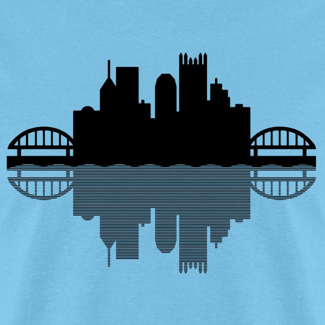 Pittsburgh Skyline Reflection (Black)