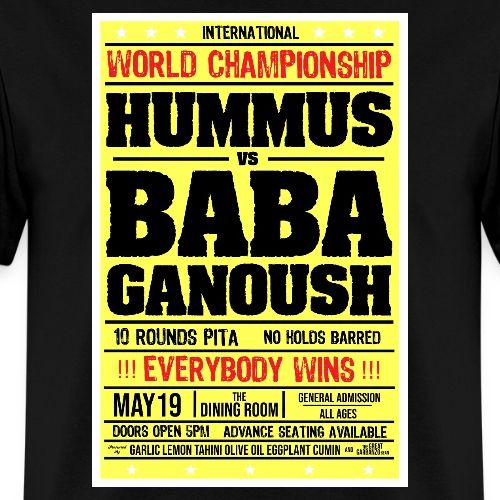Hummus versus Baba Ganoush - Men's T-Shirt
