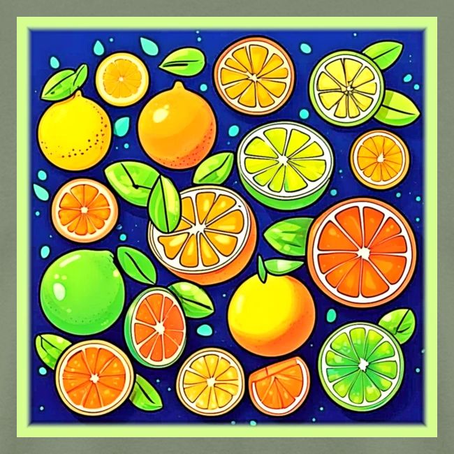 Fresh Citrus Slice Pattern
