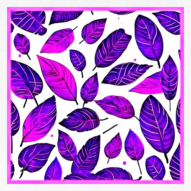 Dark Purple Leaf Art