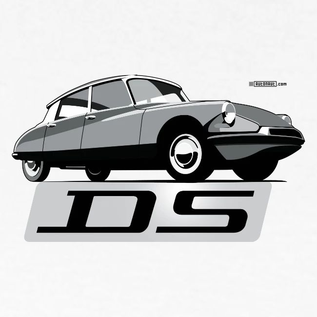 Citroën DS script emblem and illustration