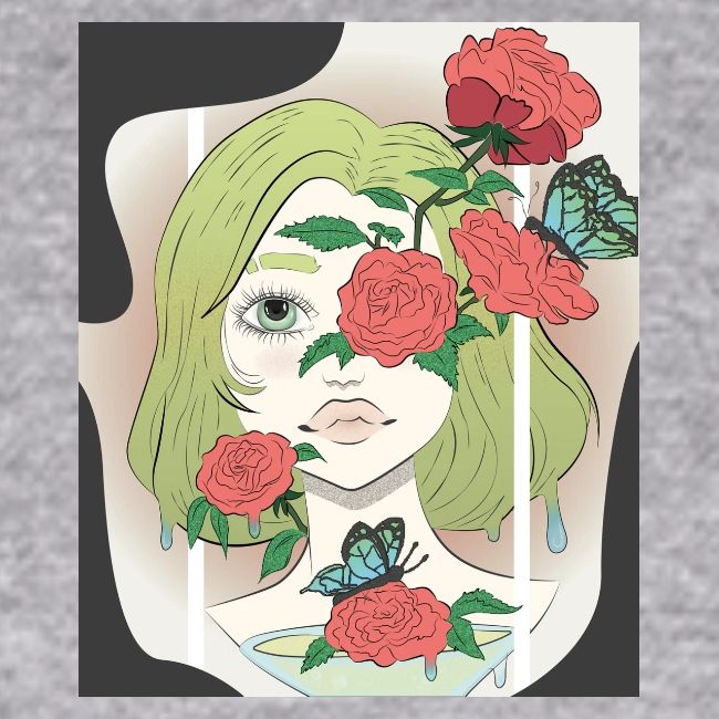 Girl with Rose Vine
