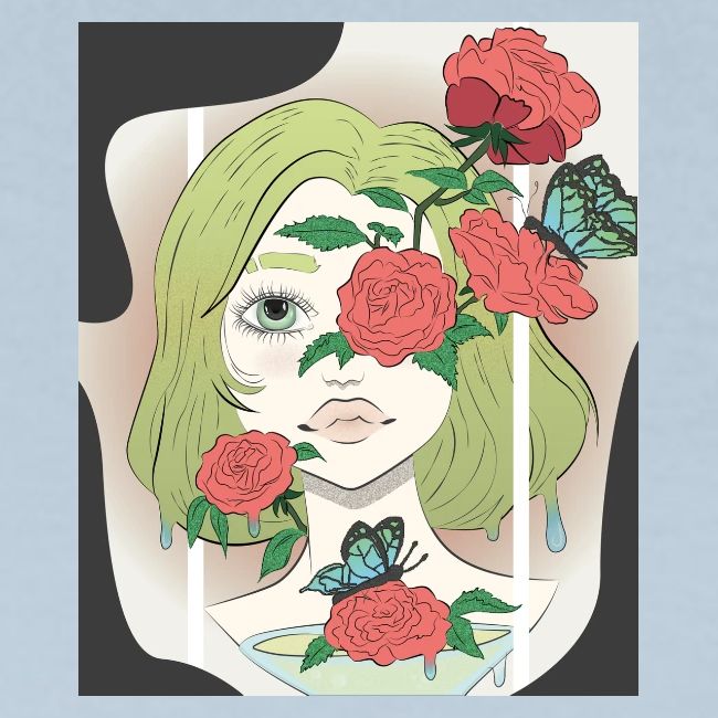 Girl with Rose Vine