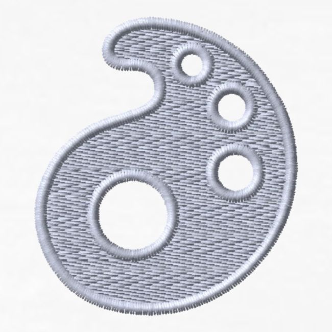 White Embroidered Palette