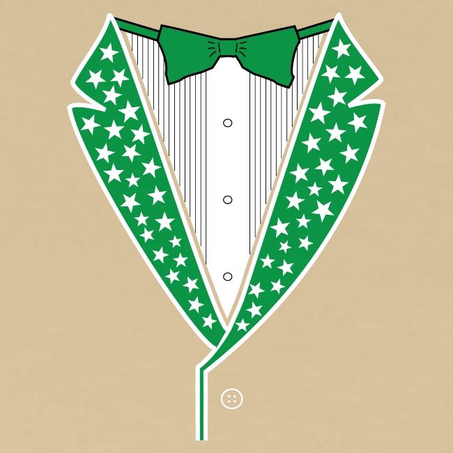 Star Tuxedo in Green PNG
