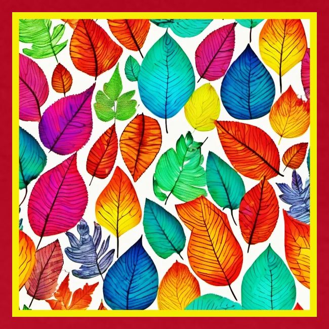 Nature's Palette: Colorful Leaf Design